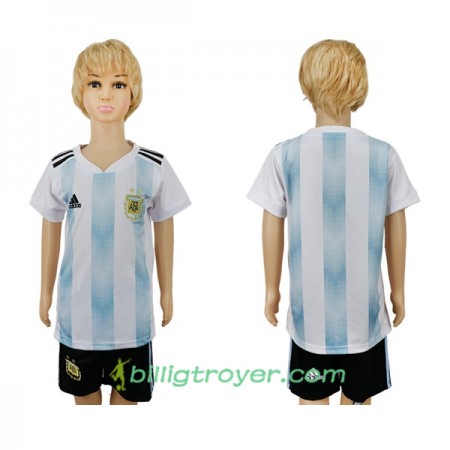 Billige Fotballdrakter Argentina Barn VM 2018 Hjemmedraktsett